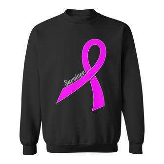 Survivor Breast Cancer Ribbon Tshirt Sweatshirt - Monsterry