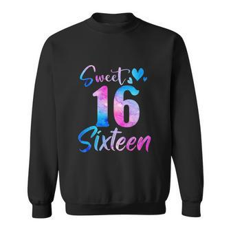 Sweet 16Th Birthday Party Funny Sixteen Years Old Girl Sweatshirt - Monsterry AU