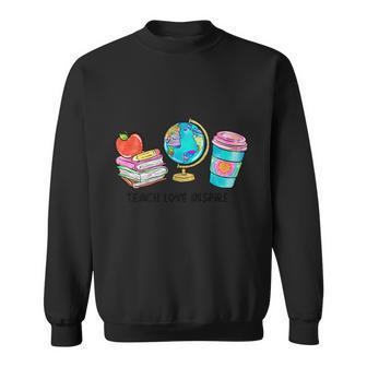 Teach Love Inspire Globe Graphic Plus Size Shirt For Teacher Male Female Sweatshirt - Monsterry UK