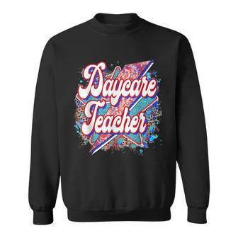 Teacher Daycare Teacher Lightning Bolt Back To School Sweatshirt - Thegiftio UK