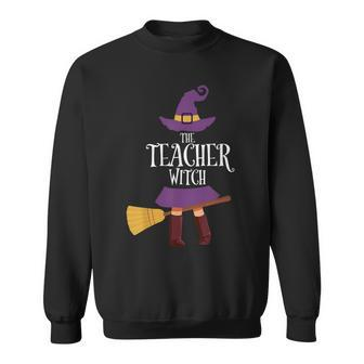 Teacher Witch Matching Halloween Pajamas Family Teaching Sweatshirt - Seseable