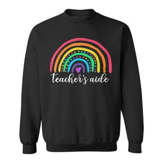 Teachers Aide Appreciation Gifts Cute Rainbow Teachers Aide Sweatshirt - Thegiftio UK