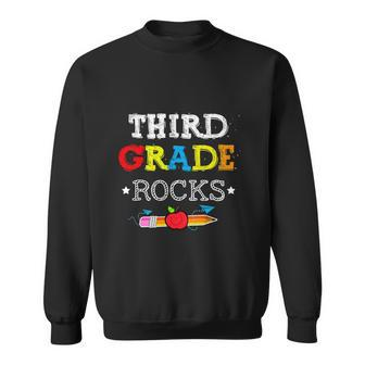 Team 3Rd Grade Typography Tie Dye Funny Third Grade Rocks Teacher Sweatshirt - Monsterry UK