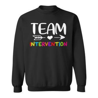 Team Intervention - Intervention Teacher Back To School Sweatshirt - Seseable