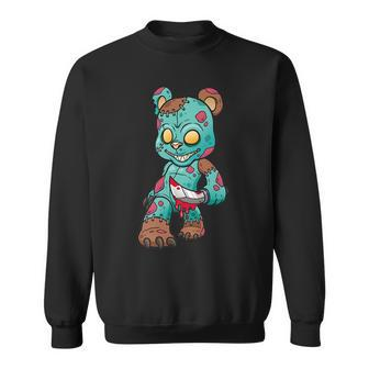 Teddy Bear Zombie Funny Halloween Christmas Scary Men Women Sweatshirt Graphic Print Unisex - Thegiftio UK