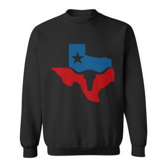 Texas Flag Longhorn Logo Sweatshirt - Monsterry DE