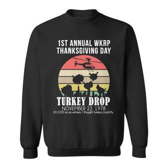 Thanksgiving Wkrp Turkeys Drop Sweatshirt - Monsterry
