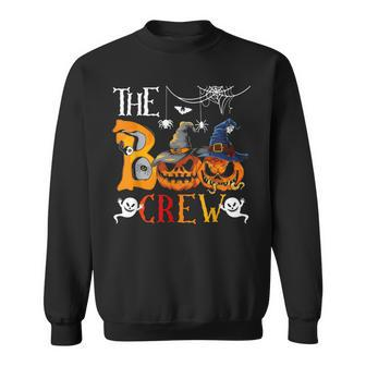 The Boo Funny Crew Halloween Witch Two Scary Pumpkins Lover Sweatshirt | Seseable UK