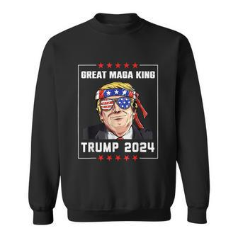 The Great Maga King Funny Trump Ultra Maga King Trump Graphic Design Printed Casual Daily Basic Sweatshirt - Thegiftio UK