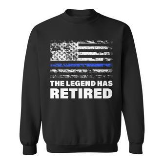 The Legend Has Retired Blue Thin Line Tshirt Sweatshirt - Monsterry