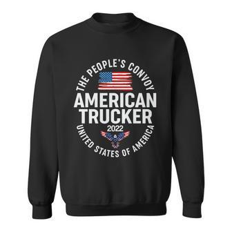 The Peoples Convoy American Trucker 2022 United States Of America Sweatshirt - Monsterry UK