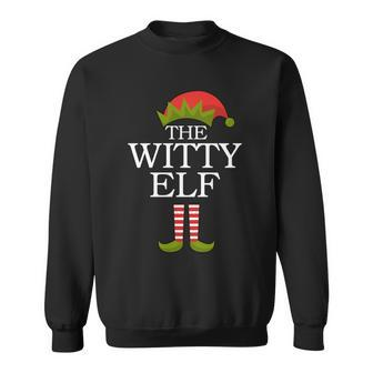 The Witty Elf Matching Christmas Tshirt Sweatshirt - Monsterry