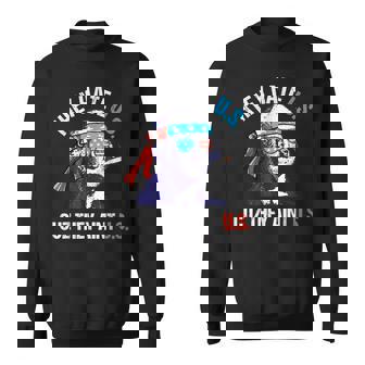 They Hate Us Cuz They Aint Us Funny 4Th Of July Men Women Sweatshirt Graphic Print Unisex - Thegiftio UK