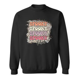 Thick Thights And Spooky Vibes Happy Halloween Retro Style Sweatshirt - Seseable