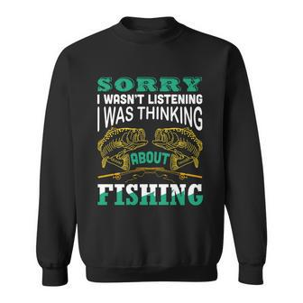 Thinking About Fishing Funny V2 Sweatshirt - Thegiftio UK