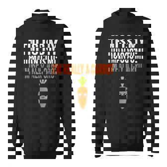 This Is My Human Costume Im Really A Carrot Halloween Kids Sweatshirt - Thegiftio
