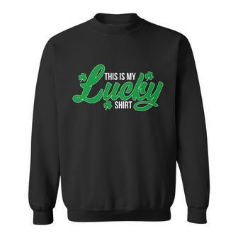 This Is My Lucky Shirt St Patricks Day Graphic Design Printed Casual Daily Basic Sweatshirt - Thegiftio UK