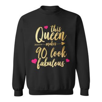 This Queen Makes 90 Look Fabulous Sweatshirt - Monsterry CA