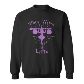 This Witch Lifts Workout Women Halloween Witch Men Women Sweatshirt Graphic Print Unisex - Thegiftio UK