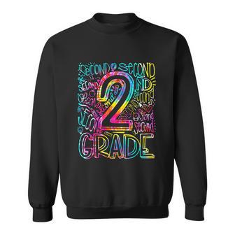Tie Dye 2Nd Grade Typography Team Second Grade Teacher Gift Sweatshirt - Monsterry DE