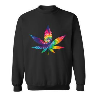 Tie Dye Pot Leaf Sweatshirt - Monsterry UK