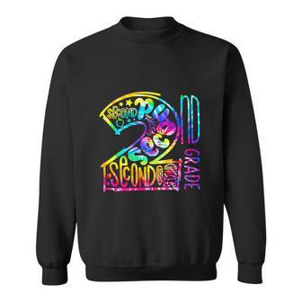 Tie Dye Second 2Nd Grade Typography Funny Teacher Sweatshirt - Monsterry CA