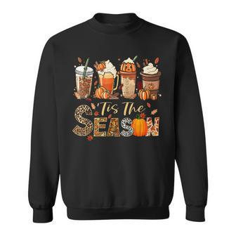 Tis The Season Pumpkin Spice Coffee Fall Autumn Thanksgiving Sweatshirt - Thegiftio