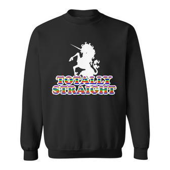 Totally Straight Unicorn Rainbow Pride Tshirt Sweatshirt - Monsterry UK