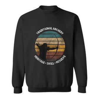 Traditional Archery Vintage Trad Bow Archers Sweatshirt - Monsterry