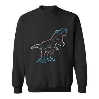 Transgender Pride Dinosaur Clothing Trans Mtf Ftm Lgbt Flag Gift Sweatshirt - Monsterry