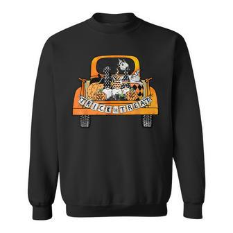 Trick Or Treat Gnomes Truck Pumpkin Halloween Sweatshirt - Seseable