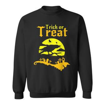 Trick Or Treat Halloween Funny Scary Horror Sweatshirt - Seseable