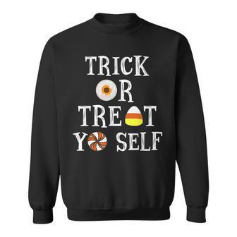 Trick Or Treat Yo Self Funny Halloween Kids Sweatshirt - Seseable