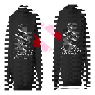 Trinidad & Tobago Girl Trinidadian Flag Pride Roots Men Women Sweatshirt Graphic Print Unisex - Thegiftio