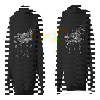 Trippy Cheerful Horse Sweatshirt - Thegiftio UK