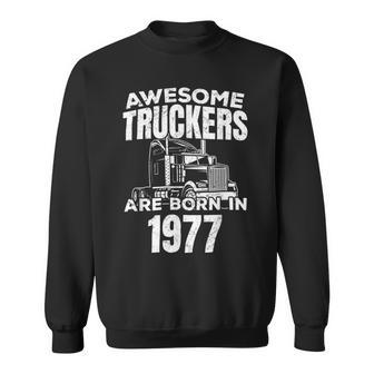Trucker Trucker Birthday Party Trucking Truck Driver Sweatshirt - Seseable