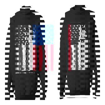 Trucker Trucker Driver American Flag Semi Truck Sweatshirt - Seseable