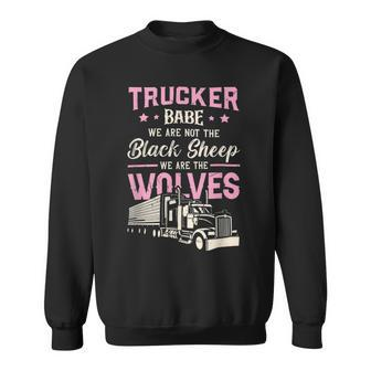 Trucker Trucker We Are Not The Black Sheep We Are The Wolv Trucker Sweatshirt - Seseable