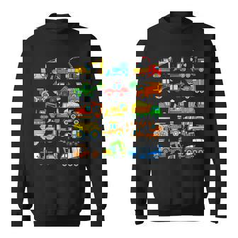 Trucks Excavator Cement Truck Bulldozer Construction Vehicle V10 Men Women Sweatshirt Graphic Print Unisex - Thegiftio