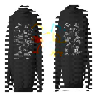 Trucks Excavator Cement Truck Bulldozer Construction Vehicle V15 Men Women Sweatshirt Graphic Print Unisex - Thegiftio