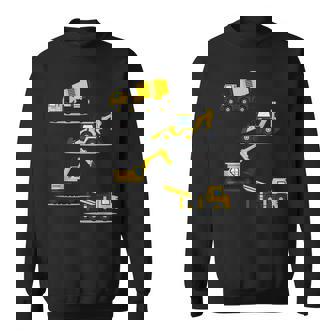 Trucks Excavator Cement Truck Bulldozer Construction Vehicle V3 Men Women Sweatshirt Graphic Print Unisex - Thegiftio