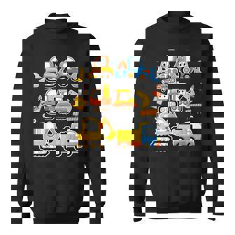 Trucks Excavator Cement Truck Bulldozer Construction Vehicle V7 Men Women Sweatshirt Graphic Print Unisex - Thegiftio