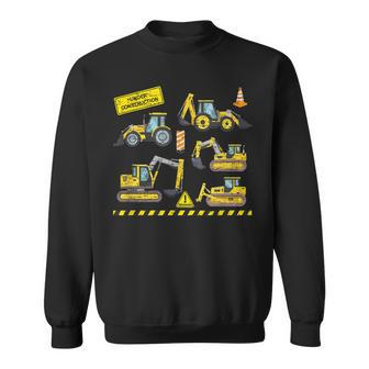 Trucks Excavator Cement Truck Bulldozer Construction Vehicle V8 Men Women Sweatshirt Graphic Print Unisex - Thegiftio UK