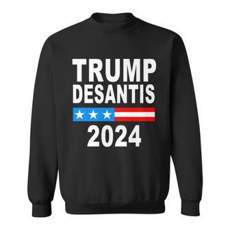 Trump Desantis 2024 Us Flag Tshirt Sweatshirt - Monsterry