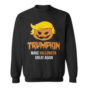 Trumpkin Make Halloween Great Again Funny Pro Trump Graphic Design Printed Casual Daily Basic Sweatshirt - Thegiftio UK