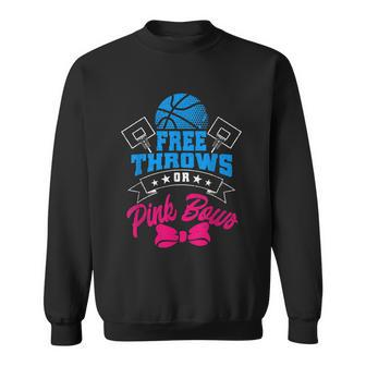 Tu Free Throws Or Pink Bows Gender Reveal Costume Family Sweatshirt - Monsterry CA