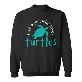 Turtle For Girls Who Love Turtles Gift Diving Present Sweatshirt - Thegiftio UK