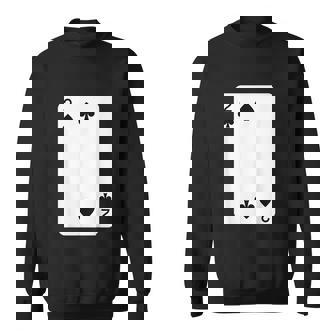 Two Of Spades Playing Cards Halloween Costume Deck Of Cards Graphic Design Printed Casual Daily Basic Sweatshirt - Thegiftio UK