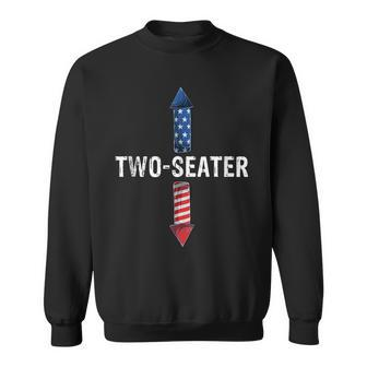 Two Seater Funny 4Th Of July Day Vintage Sweatshirt - Seseable