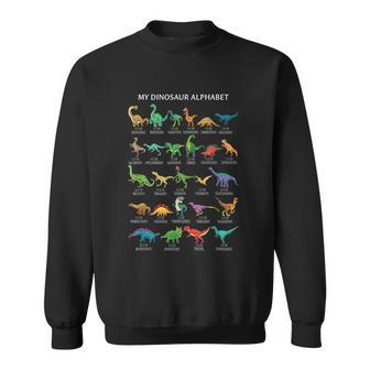 Types Of Dinosaurs Alphabet Agiftz Abc Dinosaurs Identification Cool Gift Sweatshirt - Thegiftio UK